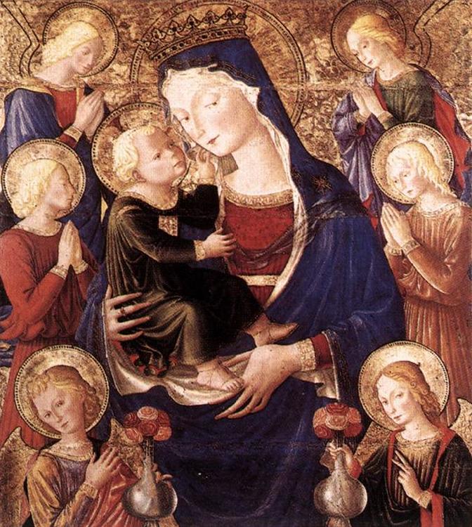 CAPORALI, Bartolomeo Virgin and Child with Angels f oil painting image